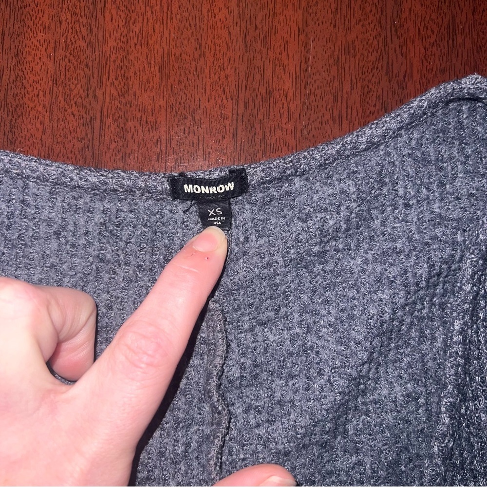 Monrow Gray Long Sleeve Romper - Picture 2 of 4